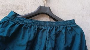 Royal Teal Green Kurta Pant Set | Gold Embroidery