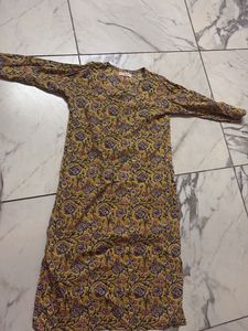 Yellow Block Print Kurta