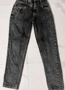 Distressed Charcoal Jeans
