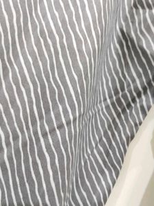 Grey Striped Cotton Kurta