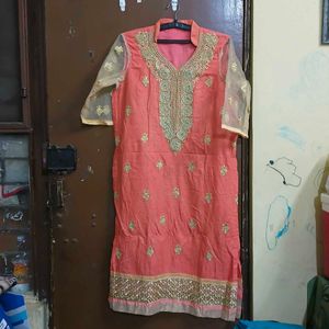 Navy Blue Kurta Set with Gold Embellishments combo