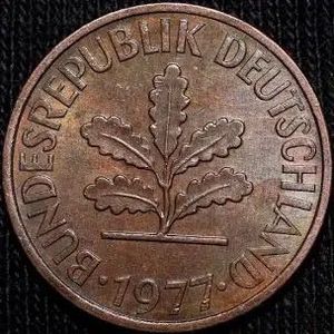 Vintage German 2 Pfennig Coin