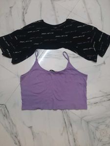 MAX Lavender Ribbed Crop Top