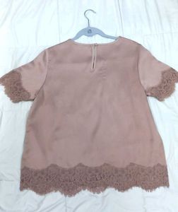 BEIGE METALLIC TOP