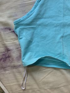 Light Blue Crop Top
