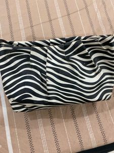 zebra print Clutch with Party Purse