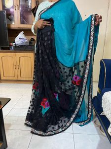 Beautiful Black designer Saree