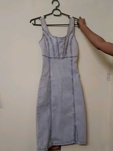 Light Wash Denim Mini Dress