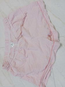 Pink Striped Pajama Shorts