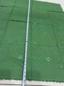 Elegant Green Dress Material with Embellishments
