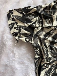 Leaf Print Short Sleeve Shirt