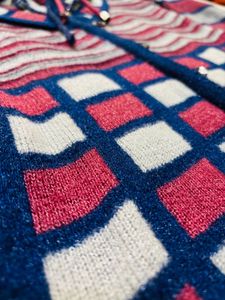 Vintage Patterned Knit Cardigan