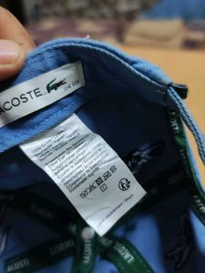 Lacoste Blue Cap with Crocodile Print