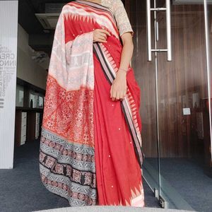 pure cotton orissa bomkai woven saree