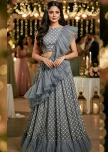 Elegant Grey Lehenga Choli