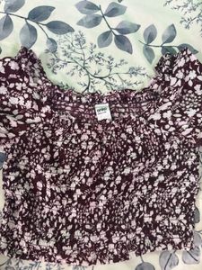 Floral Smocked Crop Top ❤️