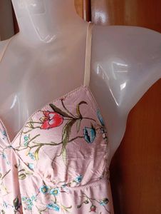 Pink Floral Mini Dress