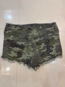 MOSSIMO Camo Ripped Denim Shorts