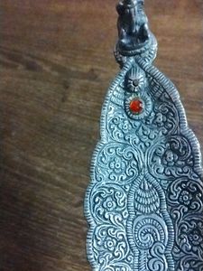 Silver Ganesh Arti &amp; Agarbatti Stand