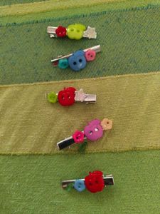 🍎 Cute Apple Button Hair Clips for Girls