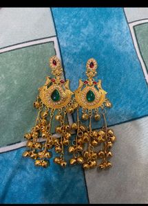 Gold-Tone Statement Chandelier Earrings