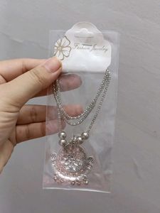 Boho Silver Oxidized Necklace