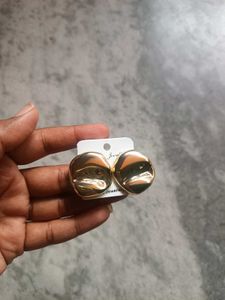 Gold Tone Abstract Earrings