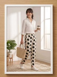 Polka Dot Casual Pants