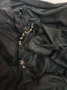 Elegant Black dupatta with tassels