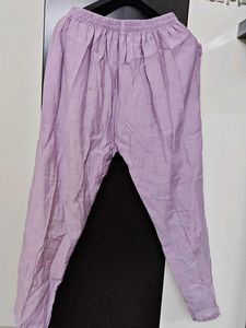 Embroidered Purple Collared co ord set