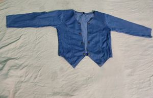 Denim Half Blazer, L Size