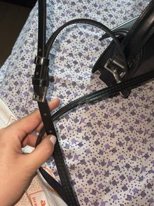 Chic Black Faux Leather Crossbody Bag