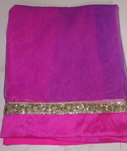 Multicolour Net Saree