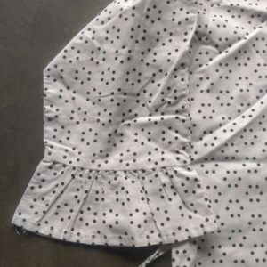 White Polka Dot Kurta