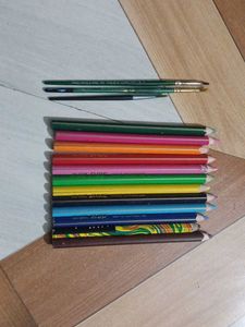 Colored Pencils & Brushes Set