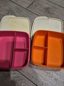 Set of 2 Square Food Storage Containers