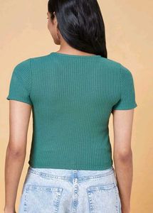 Stylish Textured V-Neck Top