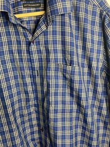 Classic Blue Plaid Men's Shirt
