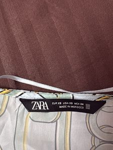 Zara Stylish Chain Print Button-Up Shirt