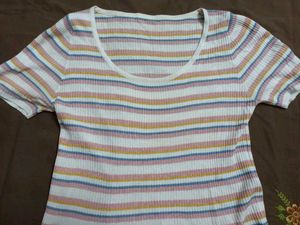 Striped Knit Top