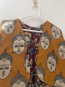 Kalamkari 2 Sided Sleeveless Ethnic Jacket