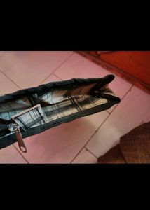 beautiful checked pouch