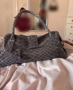 Vintage Guess Grey Croc Embossed Shoulder Bag y2k