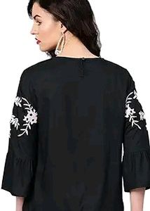Black Embrioded Top