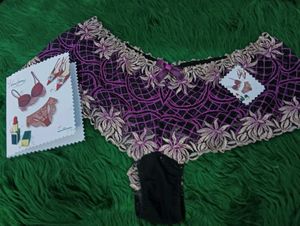 Lace Trimmed Pink &amp; Black Briefs