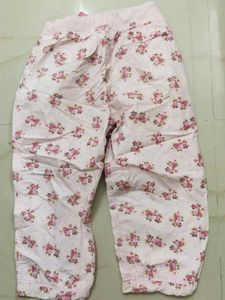 Floral Print Cropped Pants