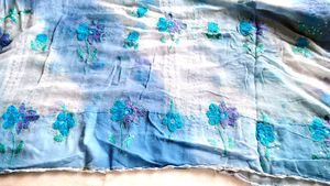 A Beautiful Hand Work Saree With Stitching Blouse