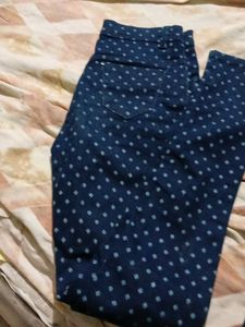 Blue Patterned Jeans