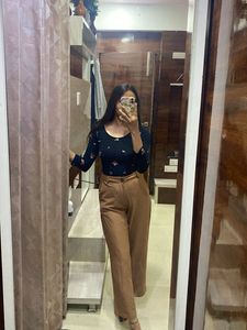 AND tanned Wide-Leg Trousers