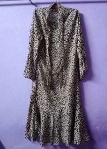 Leopard Print Midi Dress